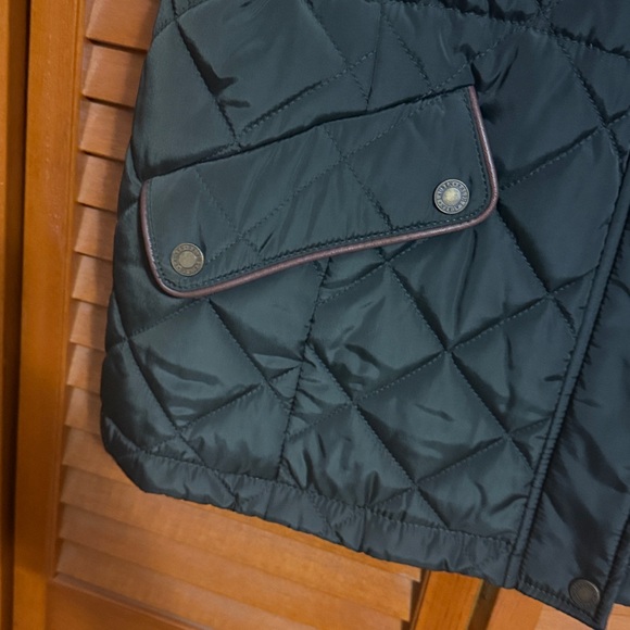 Ralph Lauren Green Quilted Vest with Brown Accents - Picture 3 of 6